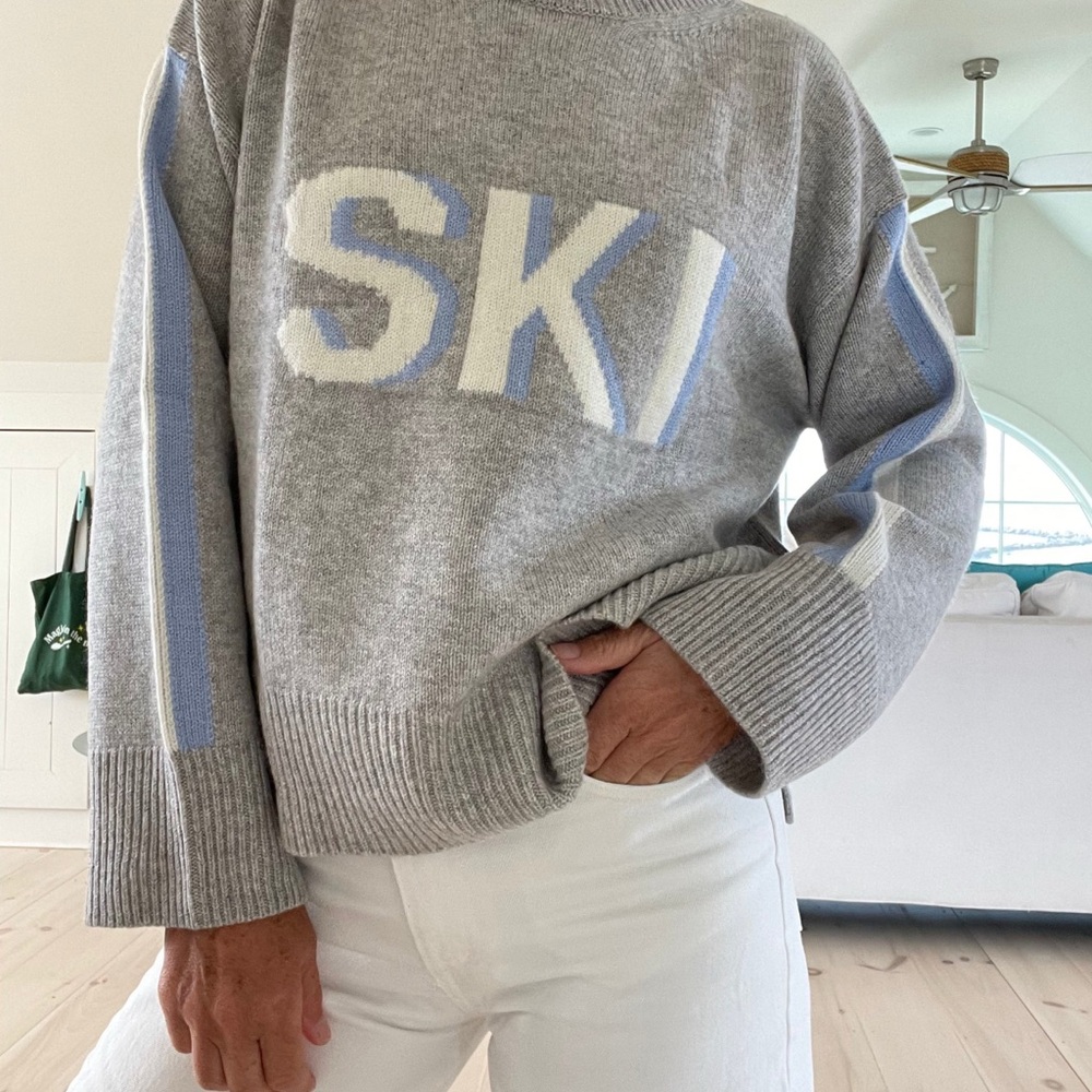 Gray and Blue Women's Sweater